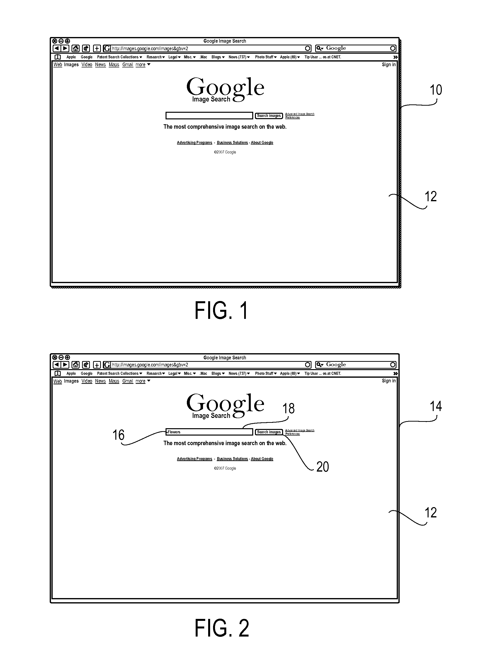 Method and system for displaying photos, videos, rss and other media content in full-screen immersive view and grid-view using a browser feature