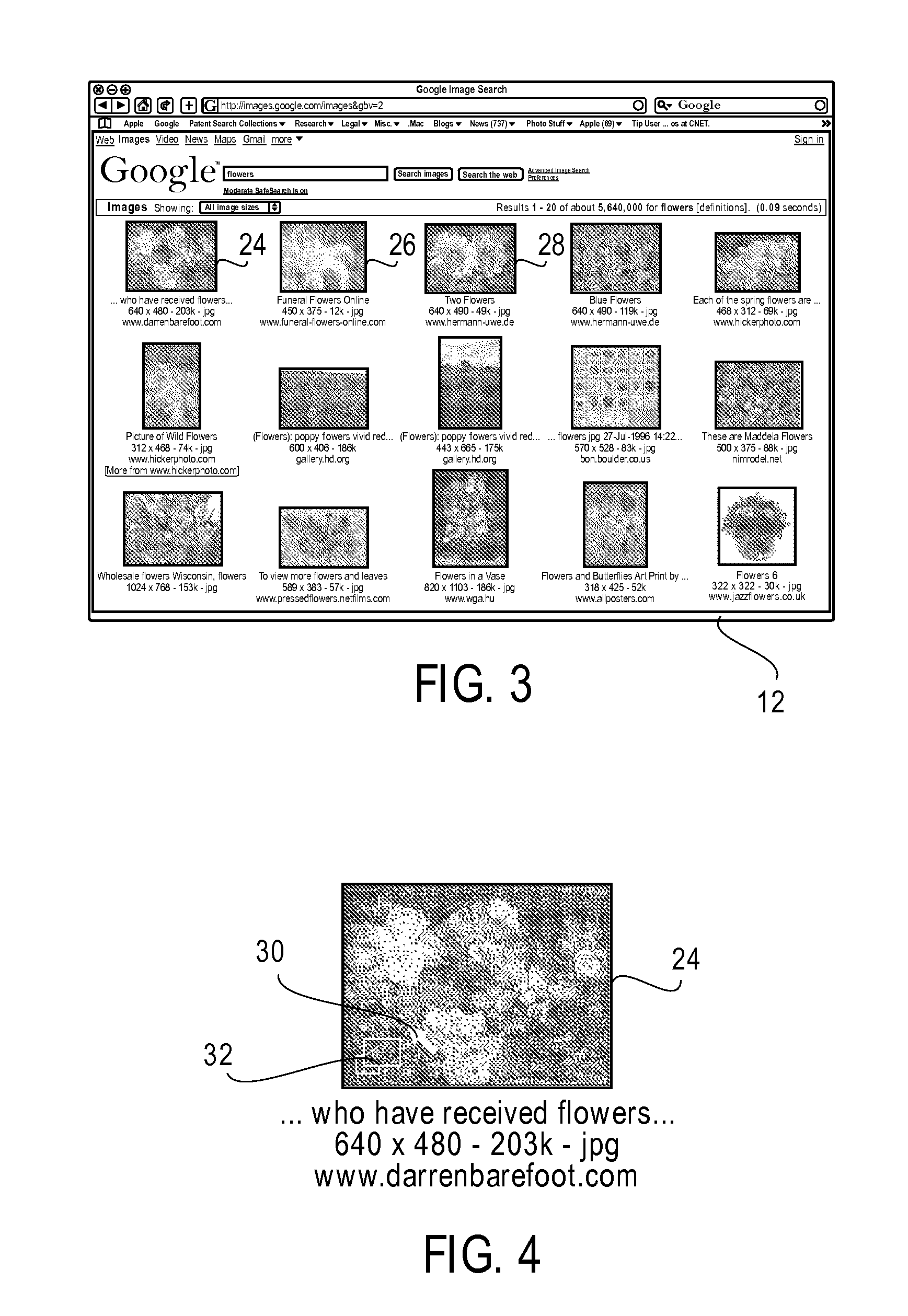 Method and system for displaying photos, videos, rss and other media content in full-screen immersive view and grid-view using a browser feature