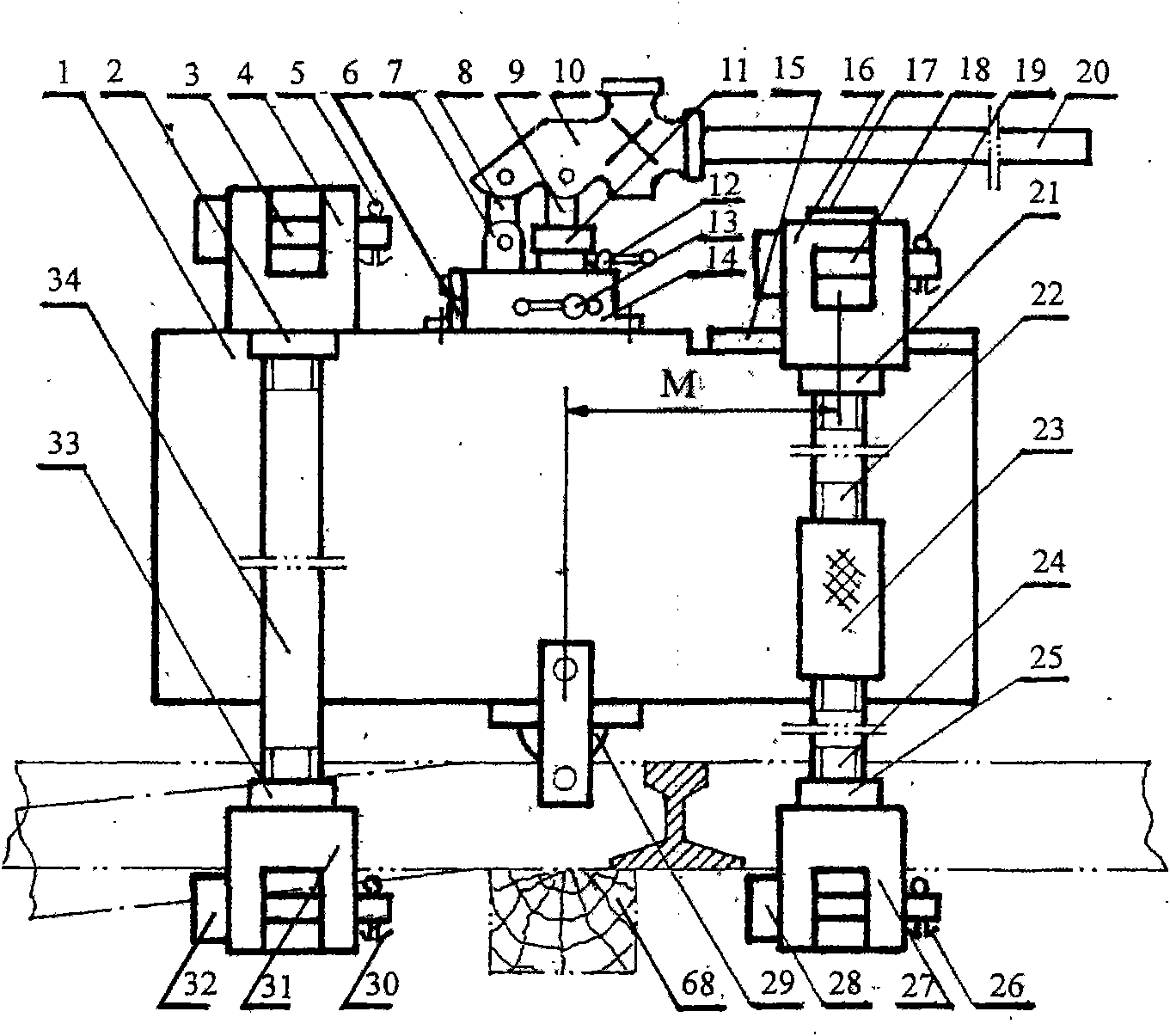 Method foe straightening pendulous railhead on site and hydraulic pressure railhead straightener thereof