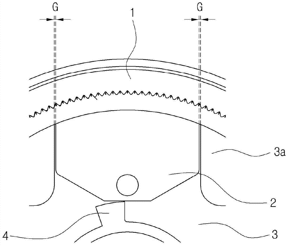 Recliner for motor vehicle having wedge