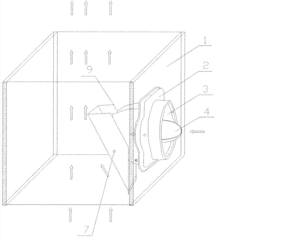 Fireproof air exhaust duct inlet voltage transformation flow guide device