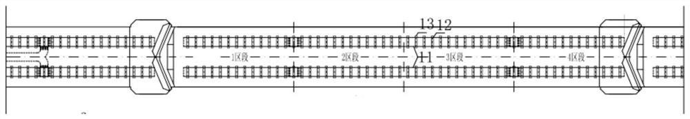 Ship lock double-layer water conveying system with longitudinally-through drainage type lock bottom