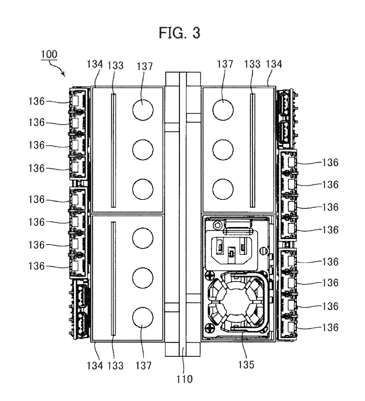 Electronic device for liquid immersion cooling and cooling system using same