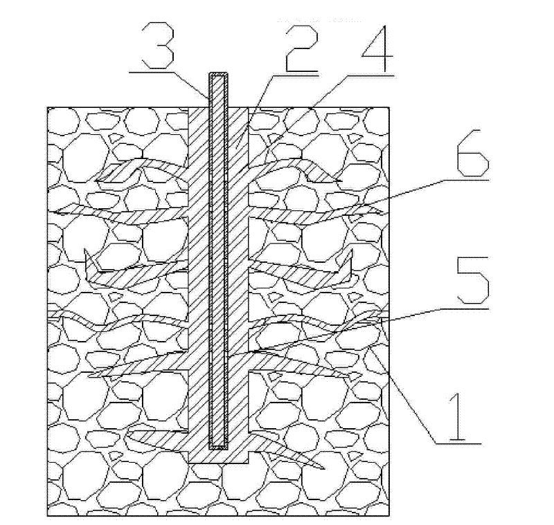 Structure and manufacturing method of lightning protection grounding grid in karst area