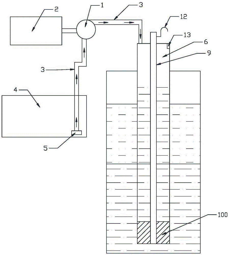 Slurry replacement device for retarded cement slurry in freezing method construction