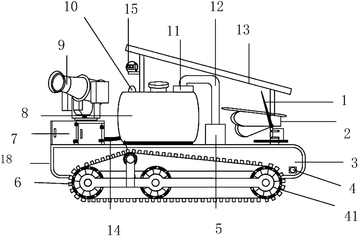 Novel electricity generating type intelligent air-assisted atomizing machine robot