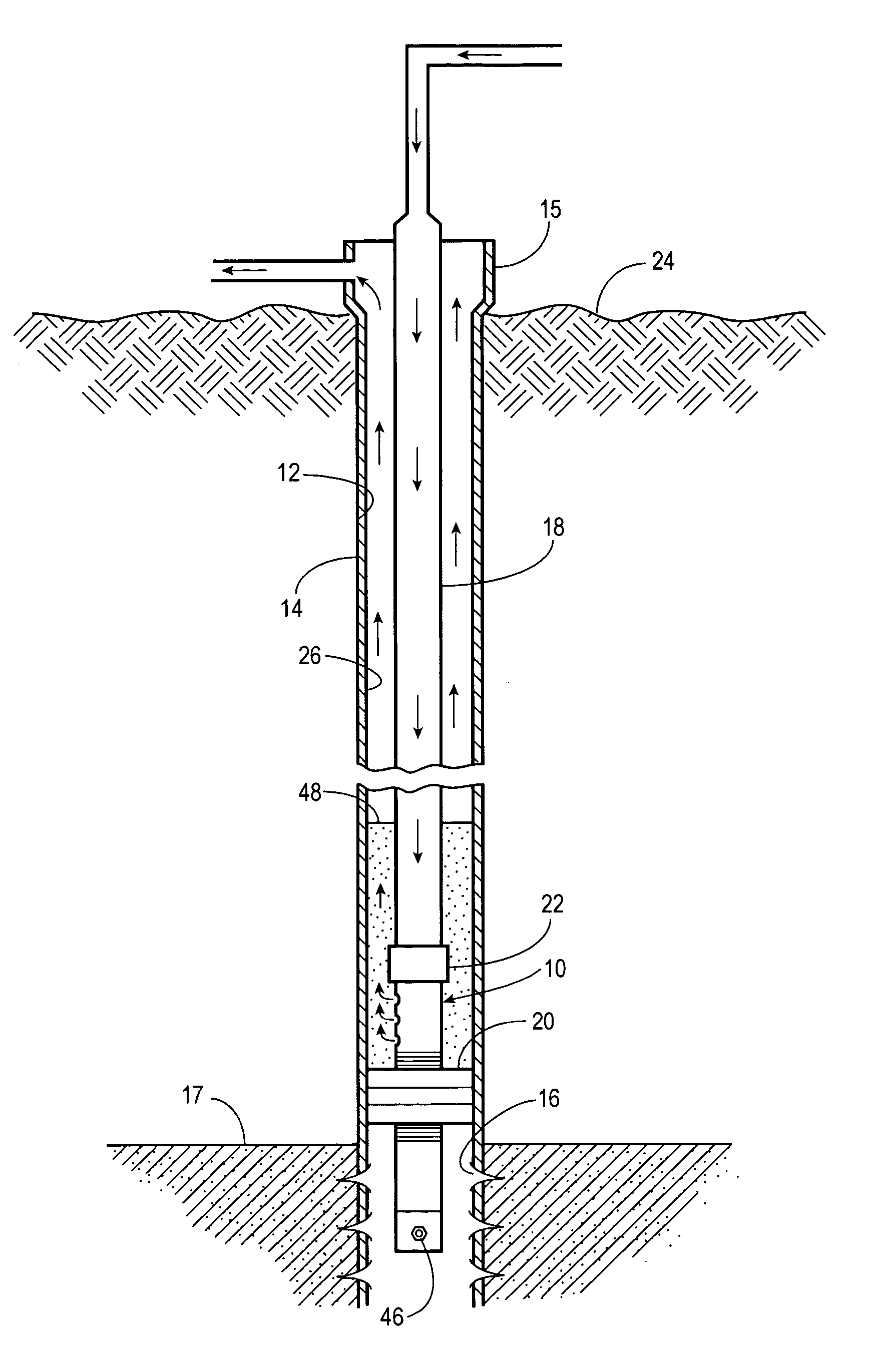 Packer washout assembly