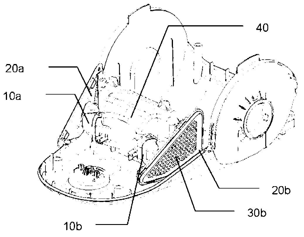 Vacuum cleaner with silencer and air diffuser