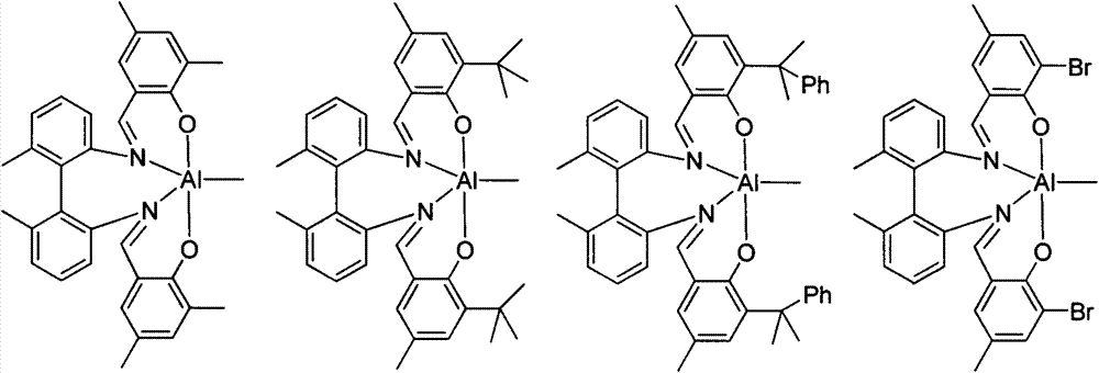 Mononuclear aluminum and binuclear aluminum compounds based on biphenyl skeleton Salen ligand and preparation method and application thereof