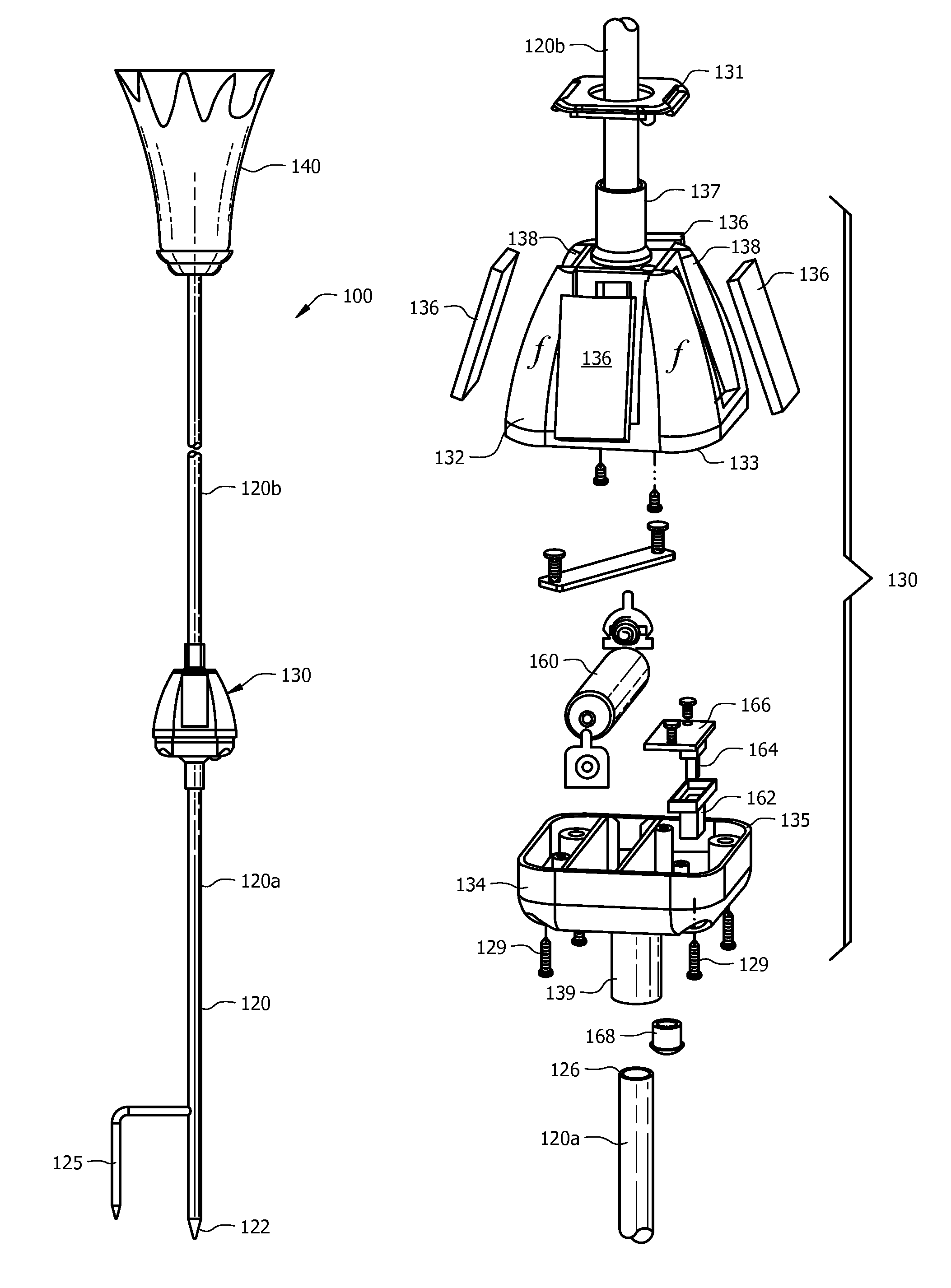 Outdoor solar light with multi-panel solar array