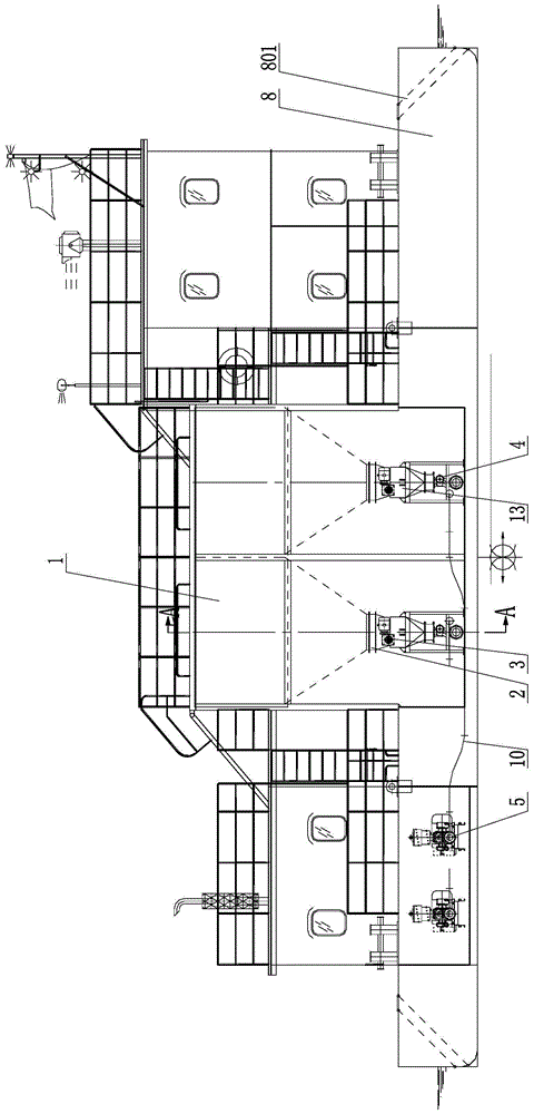 A cage culture automatic feeding platform system and operation method