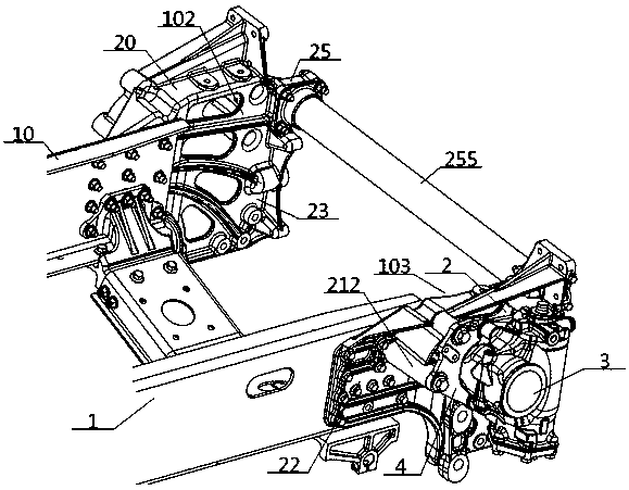 Vehicle frame connecting assembly convenient to assemble steering engine