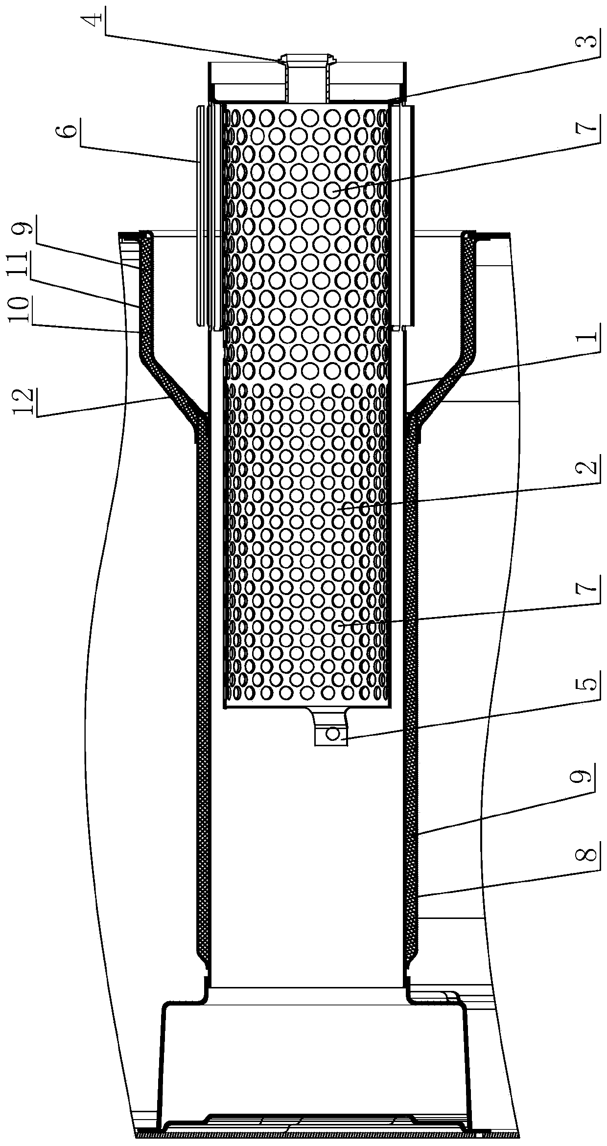 Box type mixer for diesel engine tail gas treatment