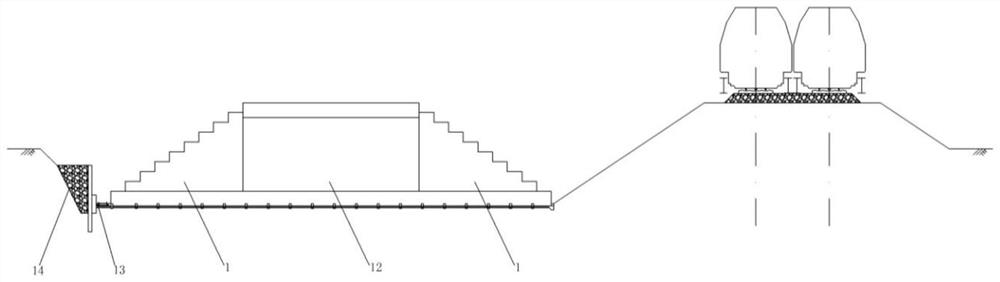 Railway integral type jacking frame interchange system and construction method thereof