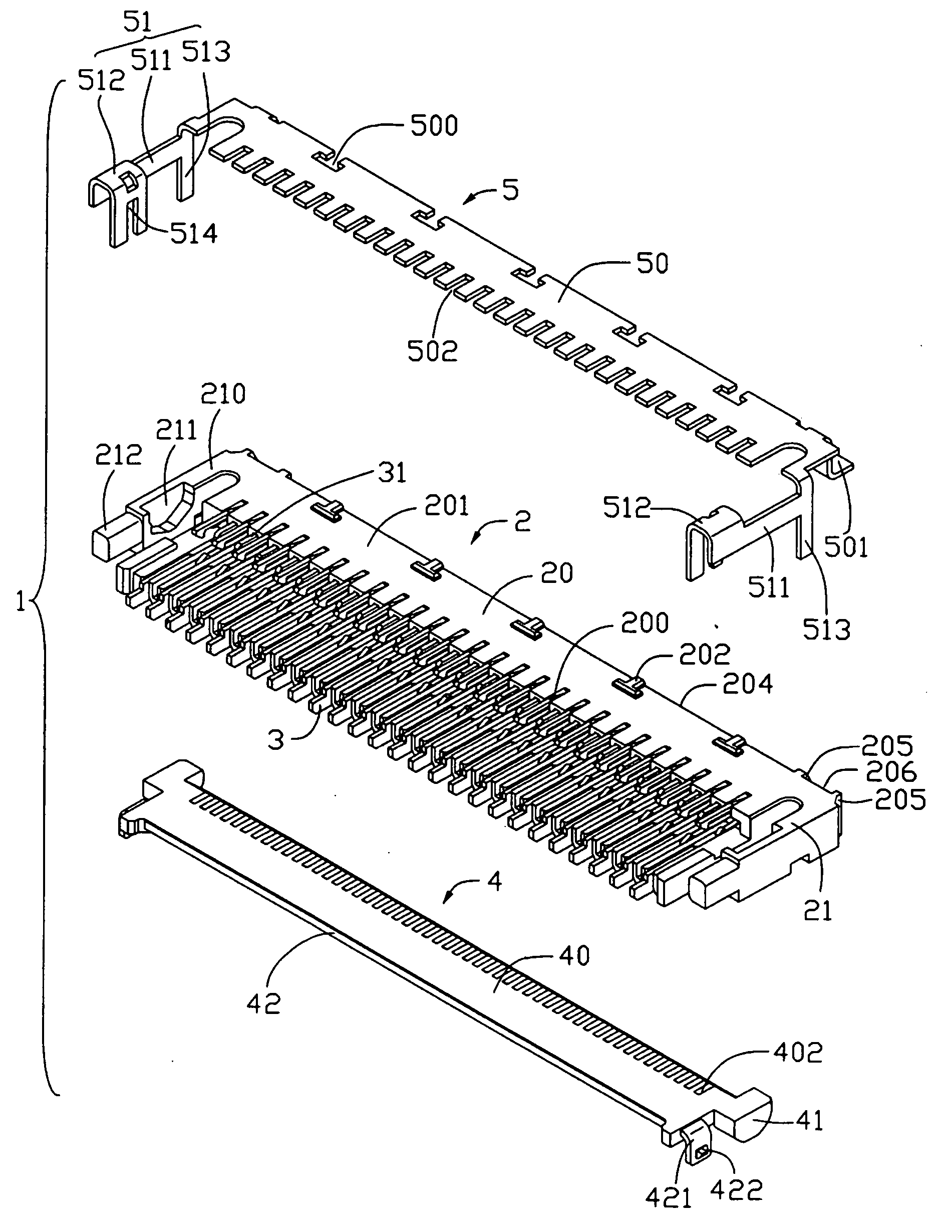 Electrical connector for flexible printed circuit board