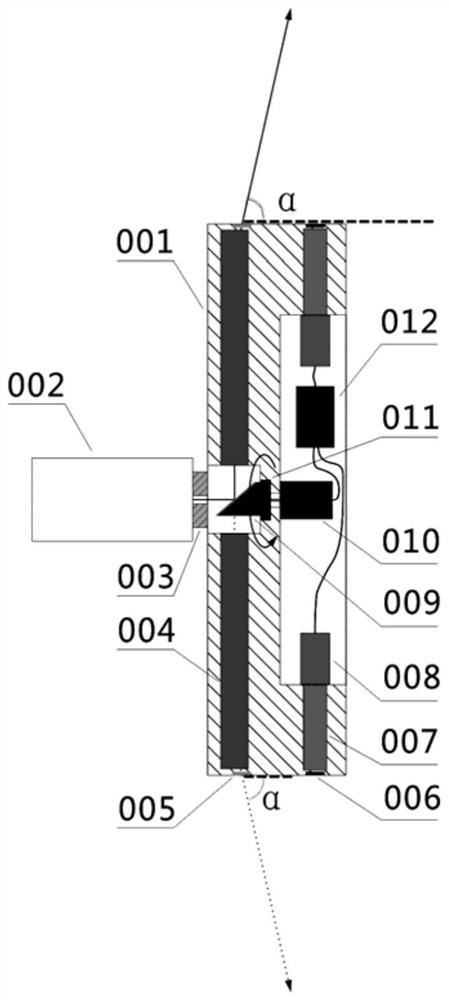 An underwater laser circumferential scanning detection device and system