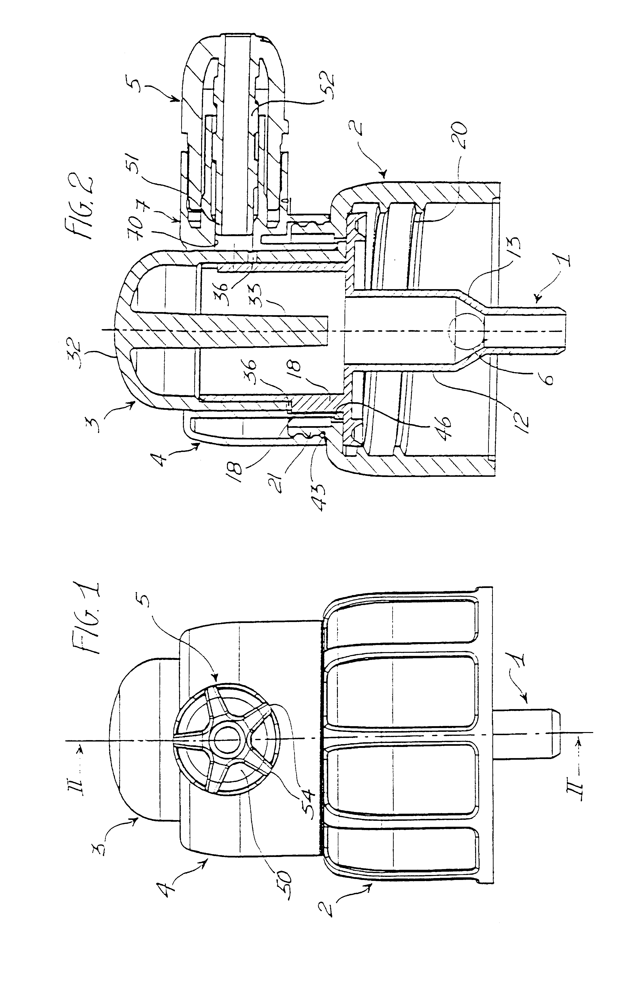 Metering device for fluid products