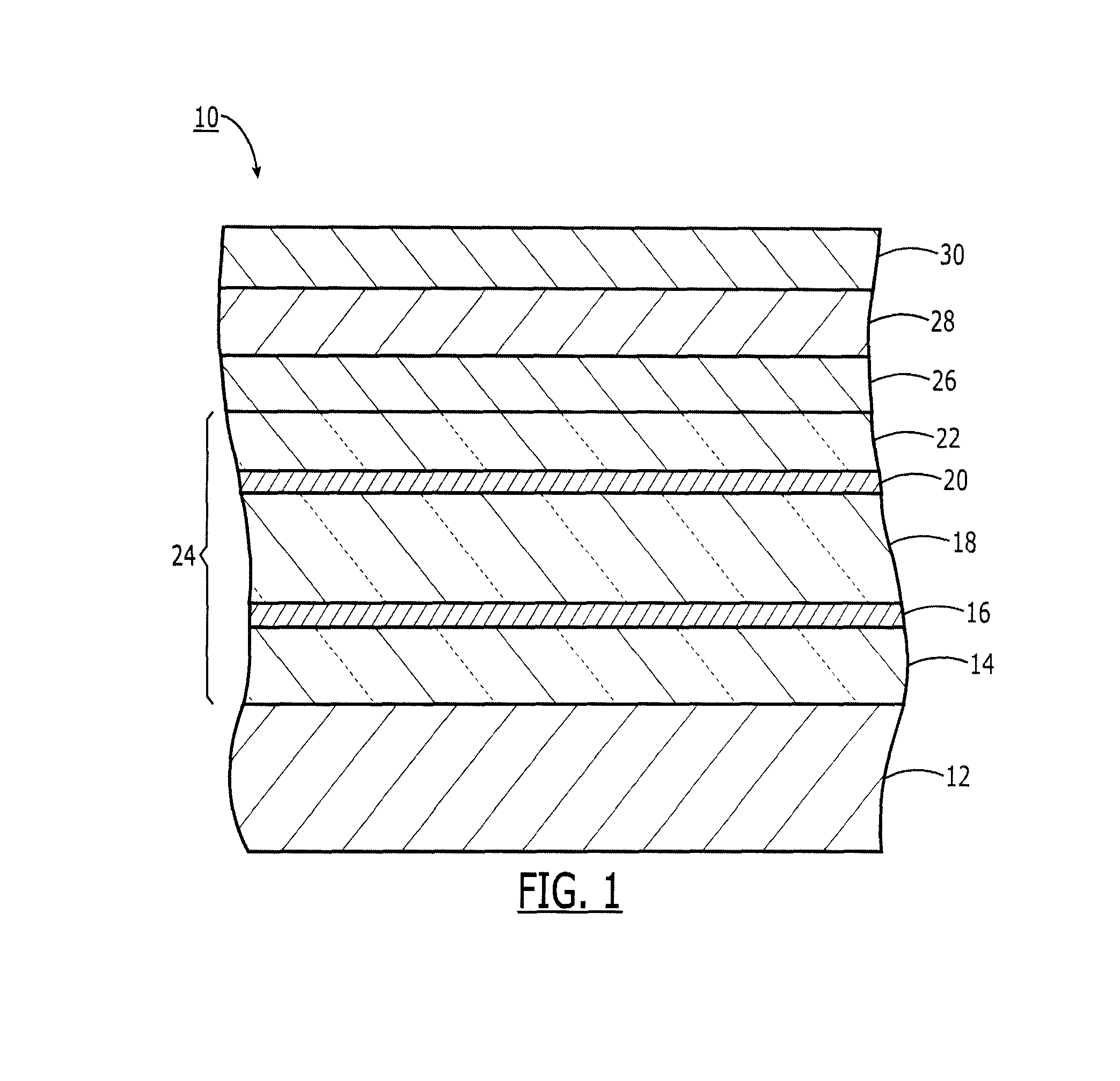 Perpendicular magnetic recording medium with single domain exchange-coupled soft magnetic underlayer and device incorporating same