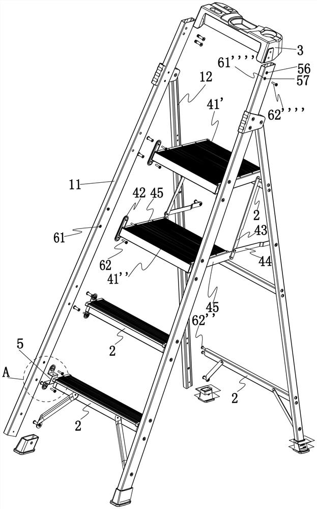 Ladder capable of being assembled independently