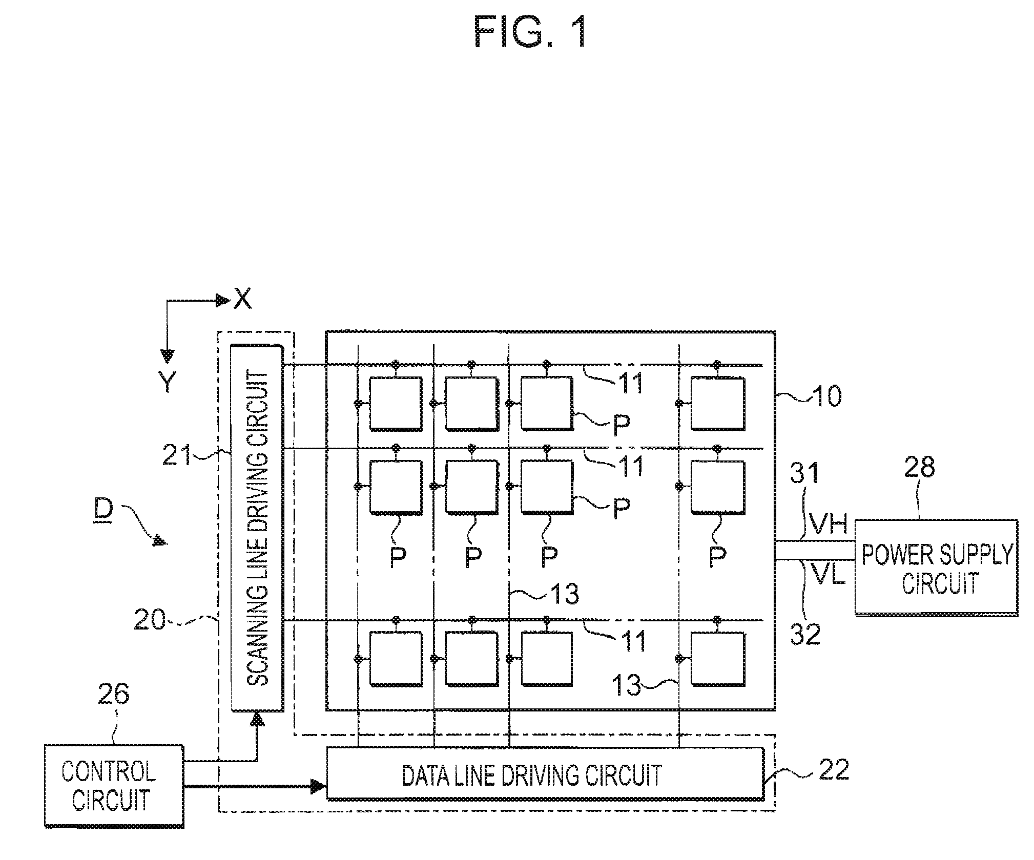 Electronic circuit, method of driving electronic circuit, electro-optical device, and electronic apparatus