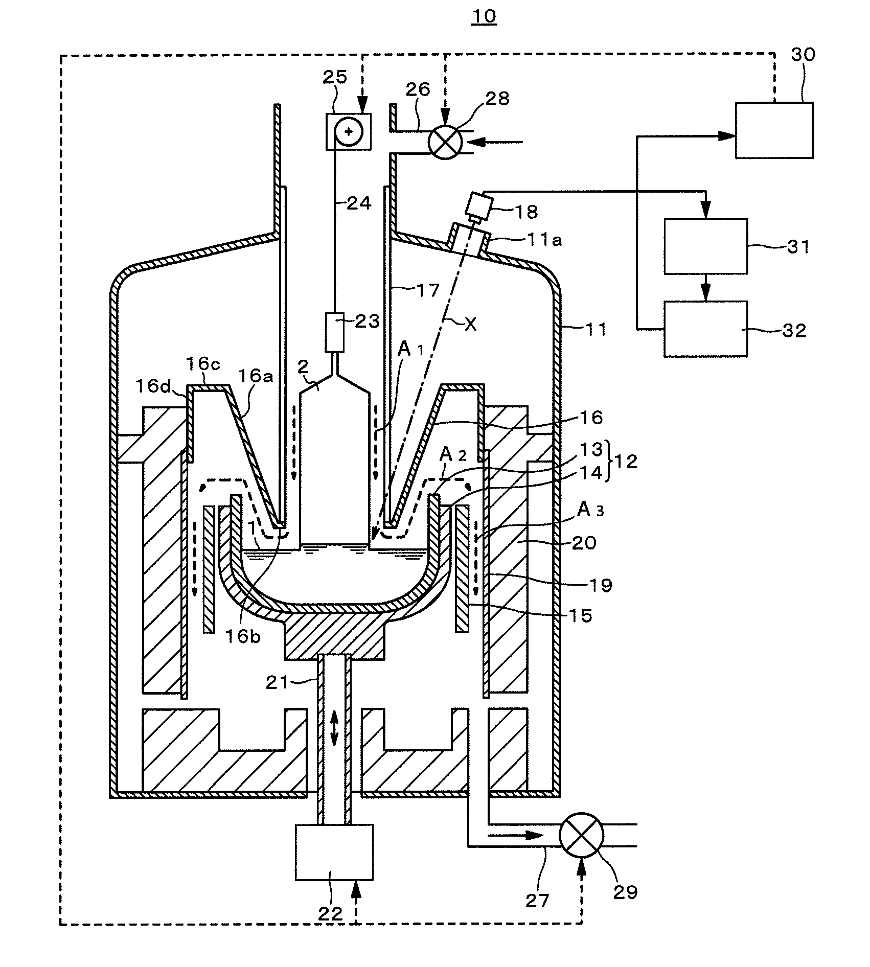 Silicon single crystal pull-up apparatus and method of manufacturing silicon single crystal