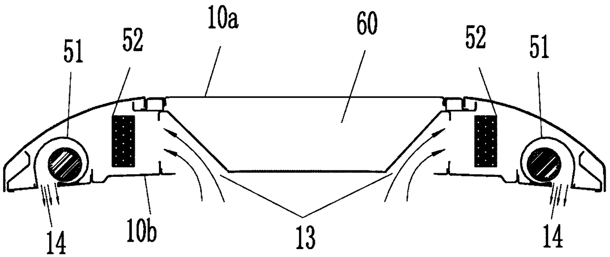 Air conditioning structure for rail traffic and rail traffic