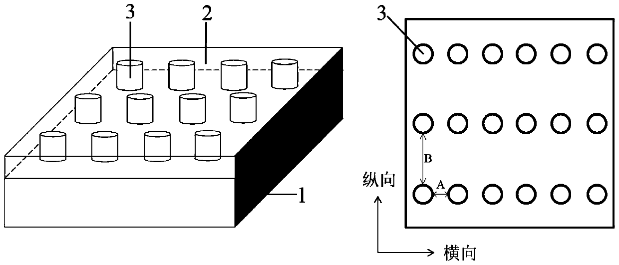 Color filter based on rectangular lattice arrangement and preparation method and application thereof