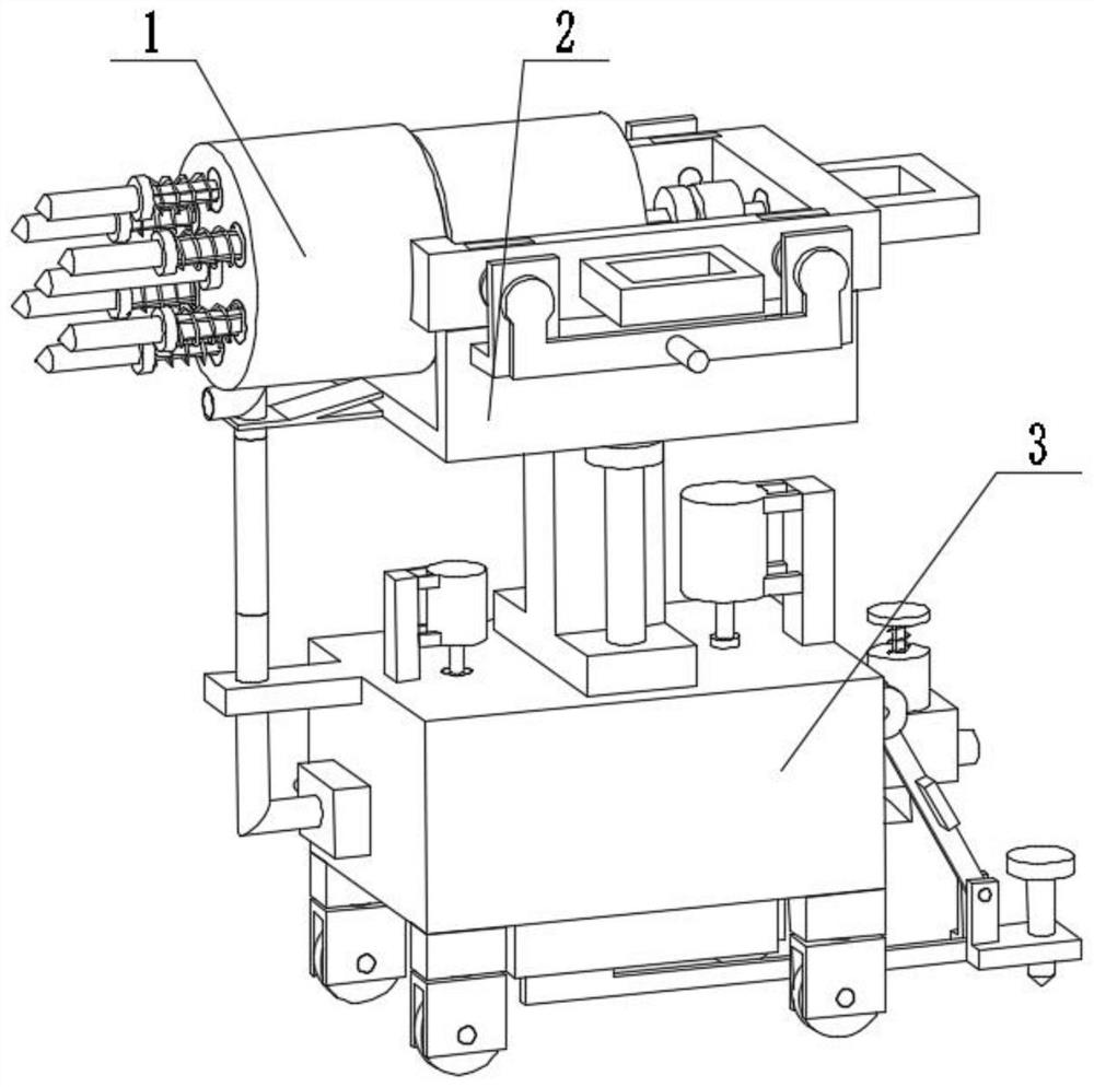 Explosive pre-buried hole punching equipment for building blasting