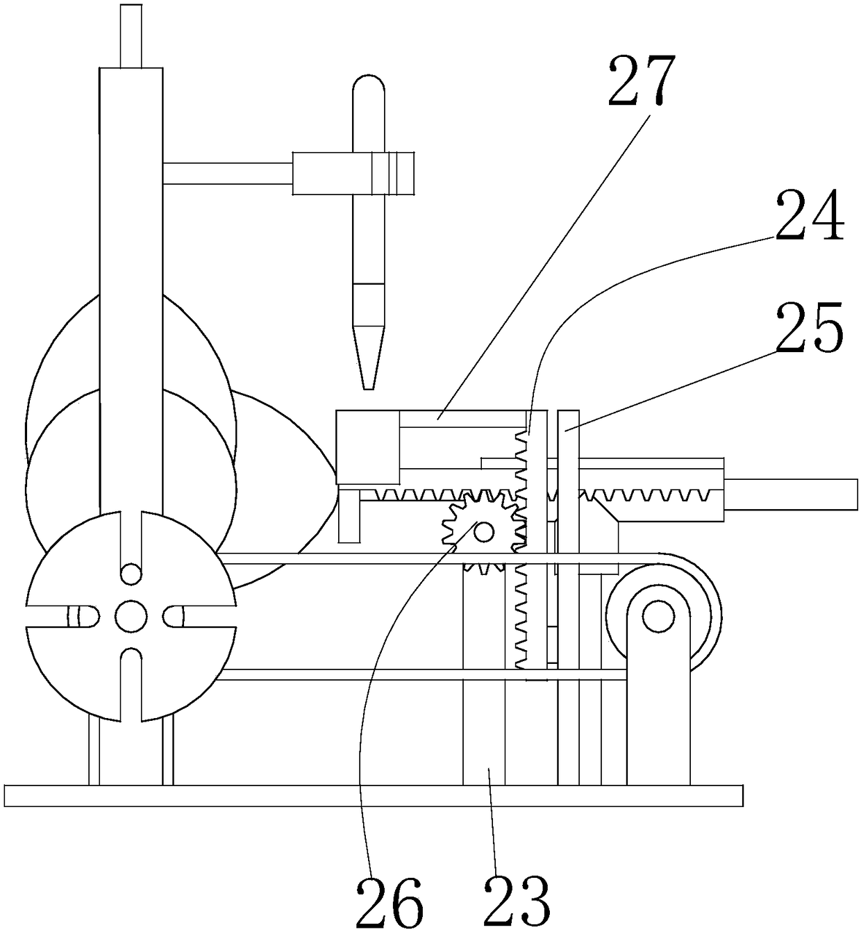 Correcting assembly line automatic filling machine