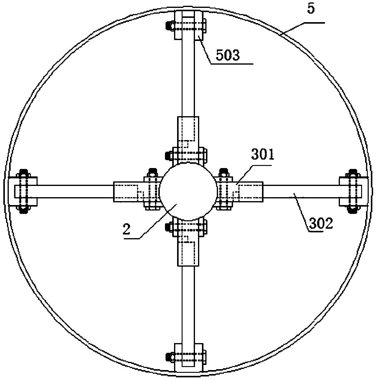 Quick and convenience supporting device for circular well pit construction