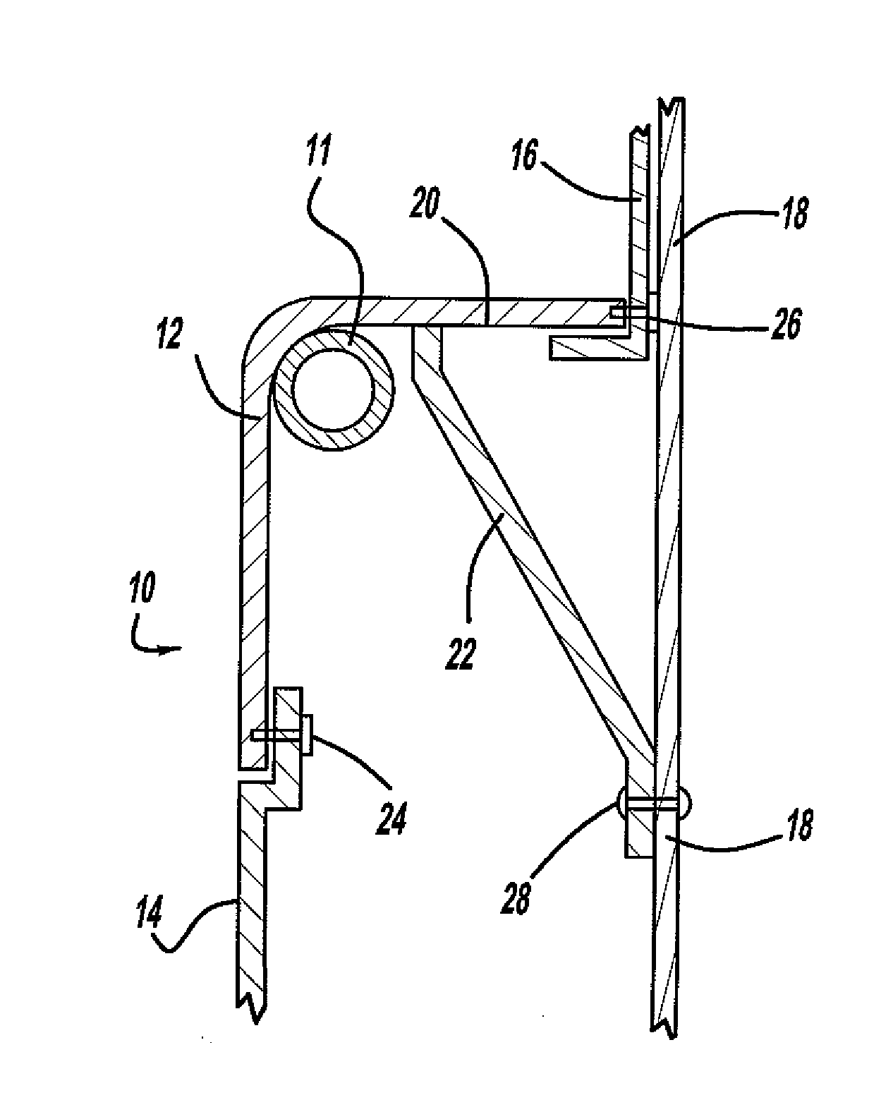 Collapsible door panel support structures and methods of assembly