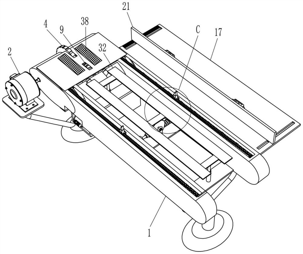 A wood slotting device for the production of student tables and chairs