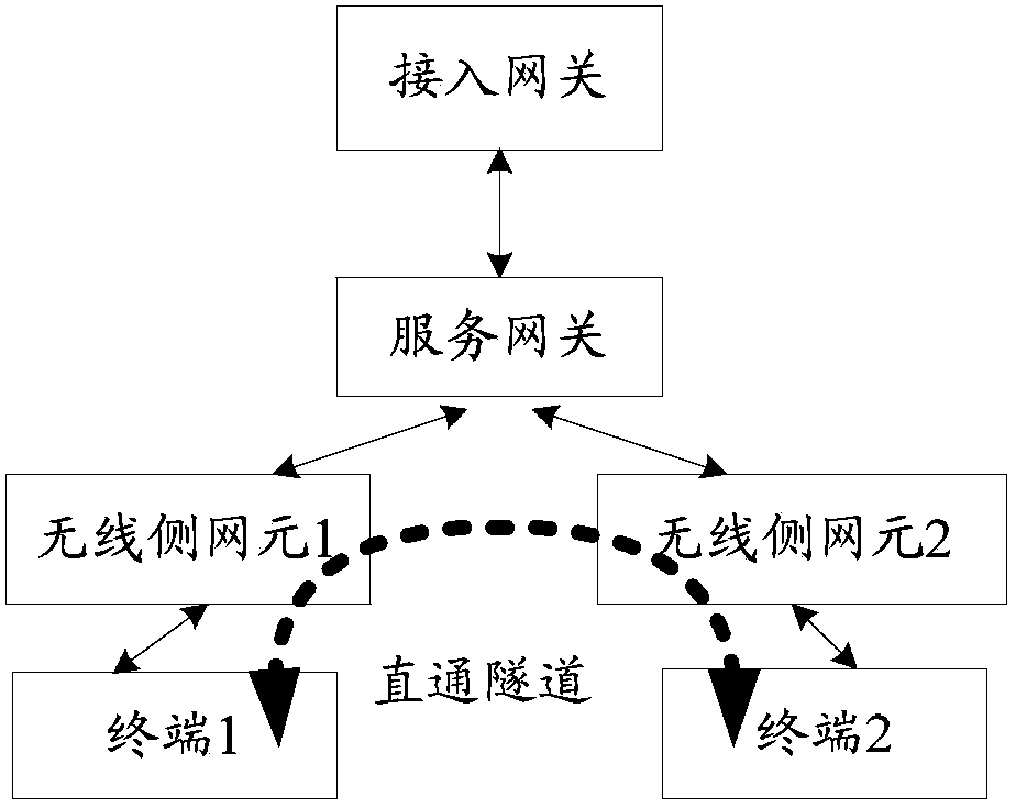 Method and system for establishing direct tunnel