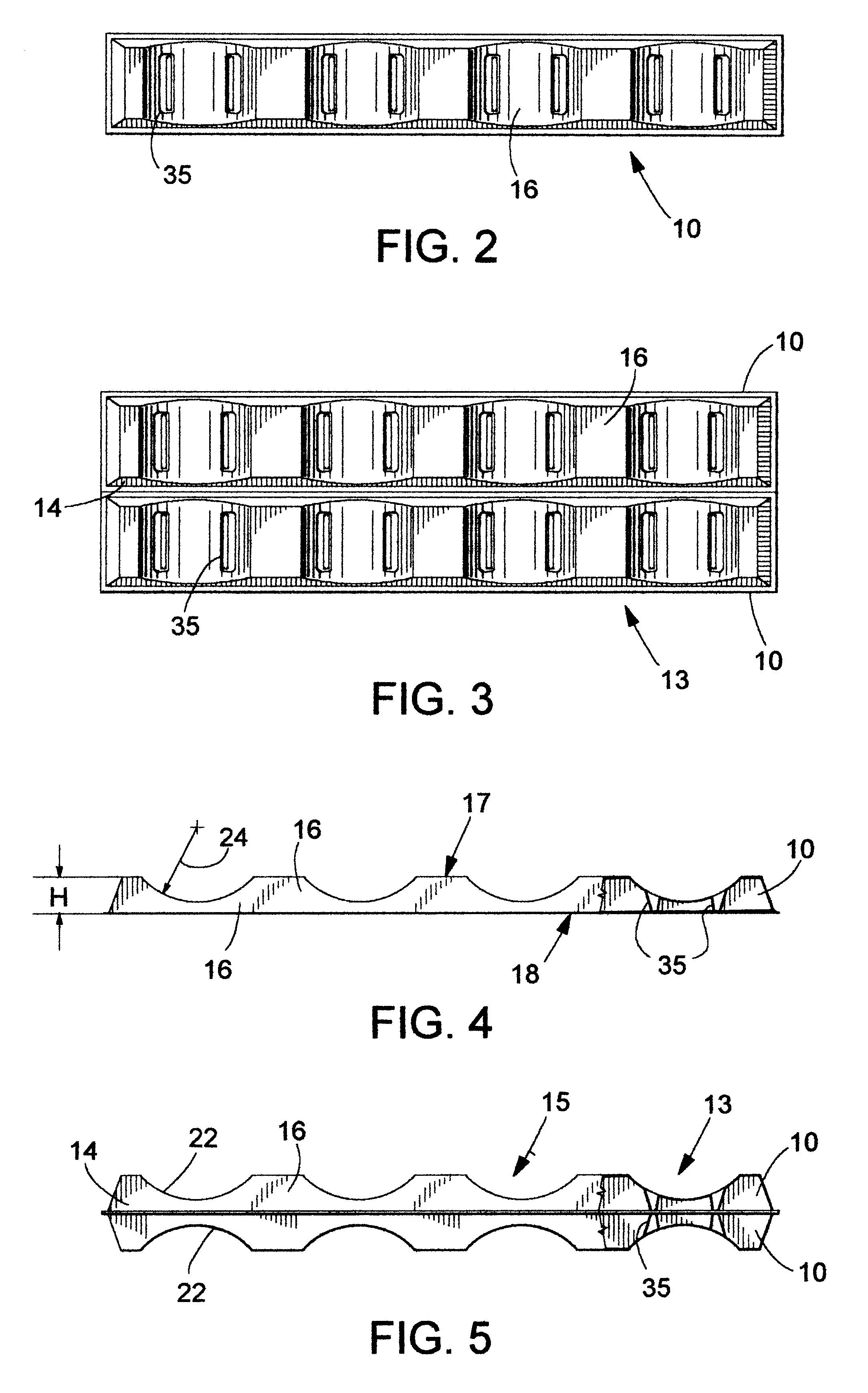 Plastic stacking support for roll stock