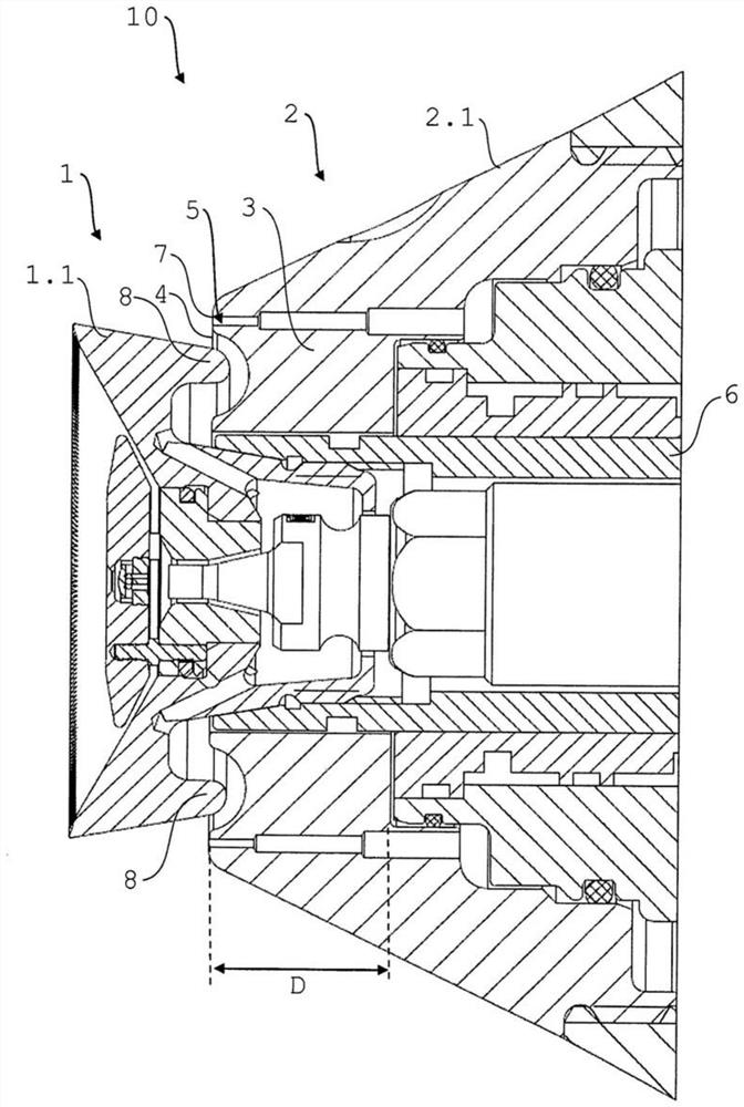 Bell cup or guide-air ring including barrier coating