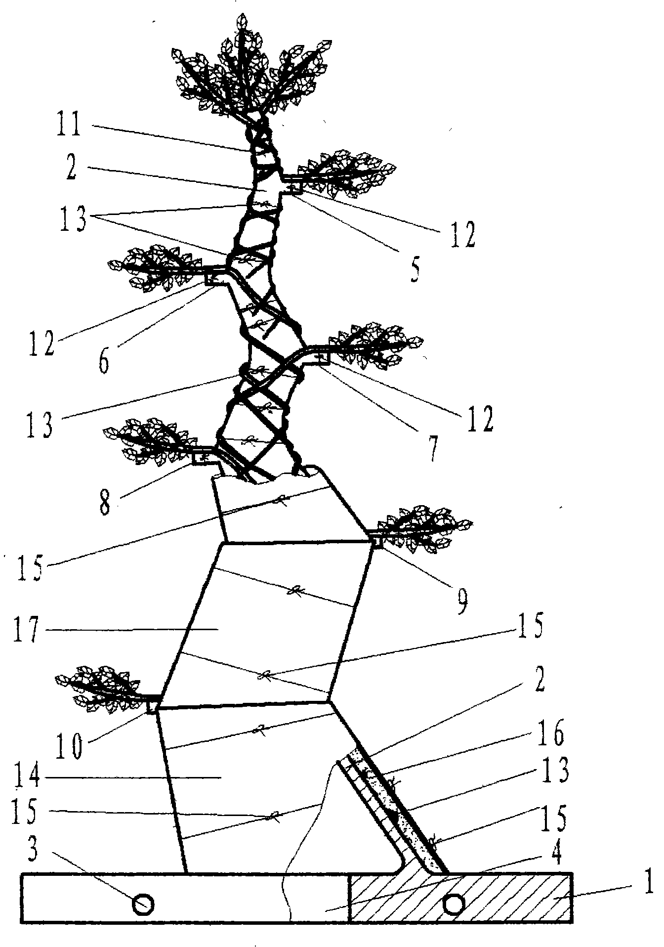 Cultivating method of packing trees and packing stumps