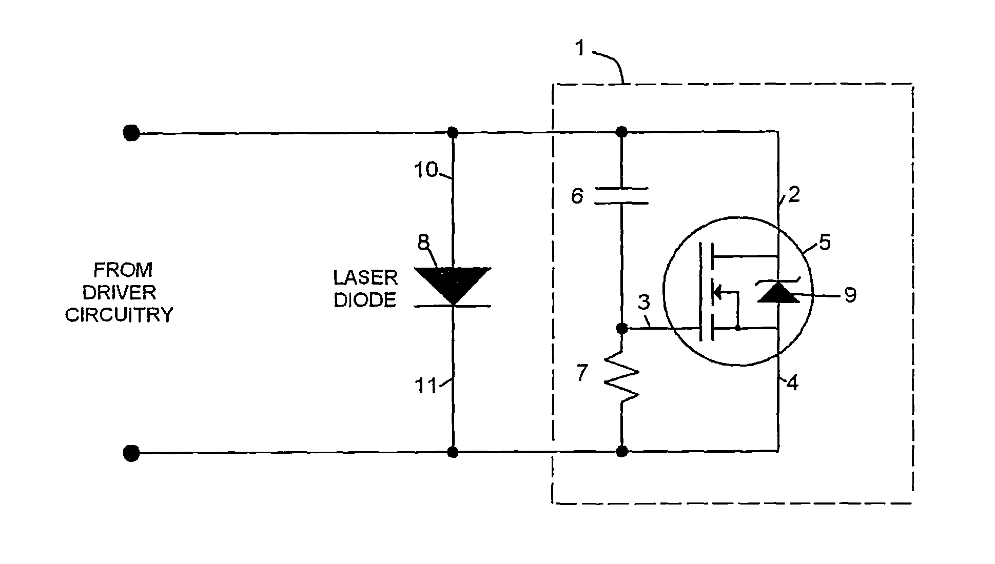 Fault protector for opto-electronic devices and associated methods