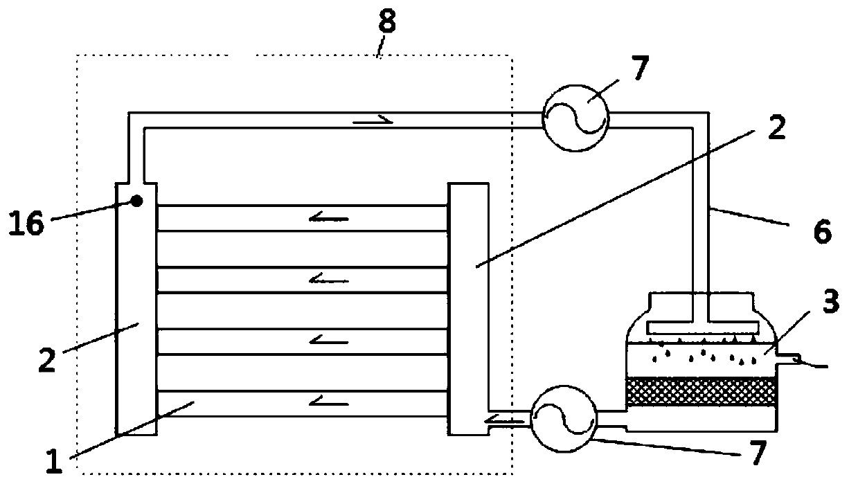 Cooling system for plant growth lamp of planting container