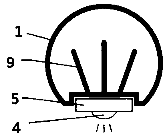 Cooling system for plant growth lamp of planting container