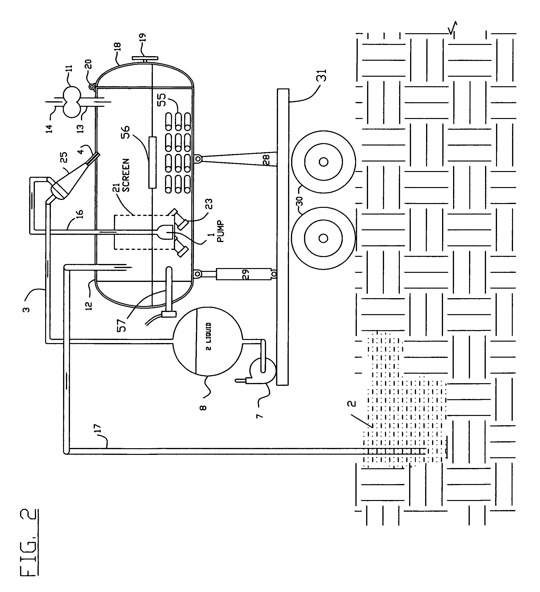 Mobile vacuum excavation attachment for vehicle