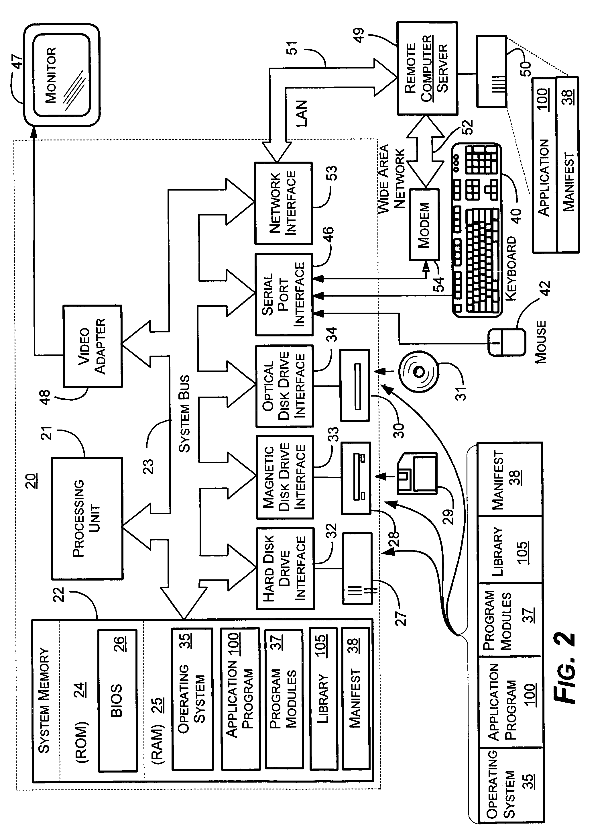 Mechanism for downloading software components from a remote source for use by a local software application