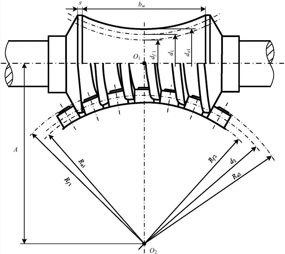 Analyzing method of time-varying mesh stiffness of single roller enveloping worm gear pair