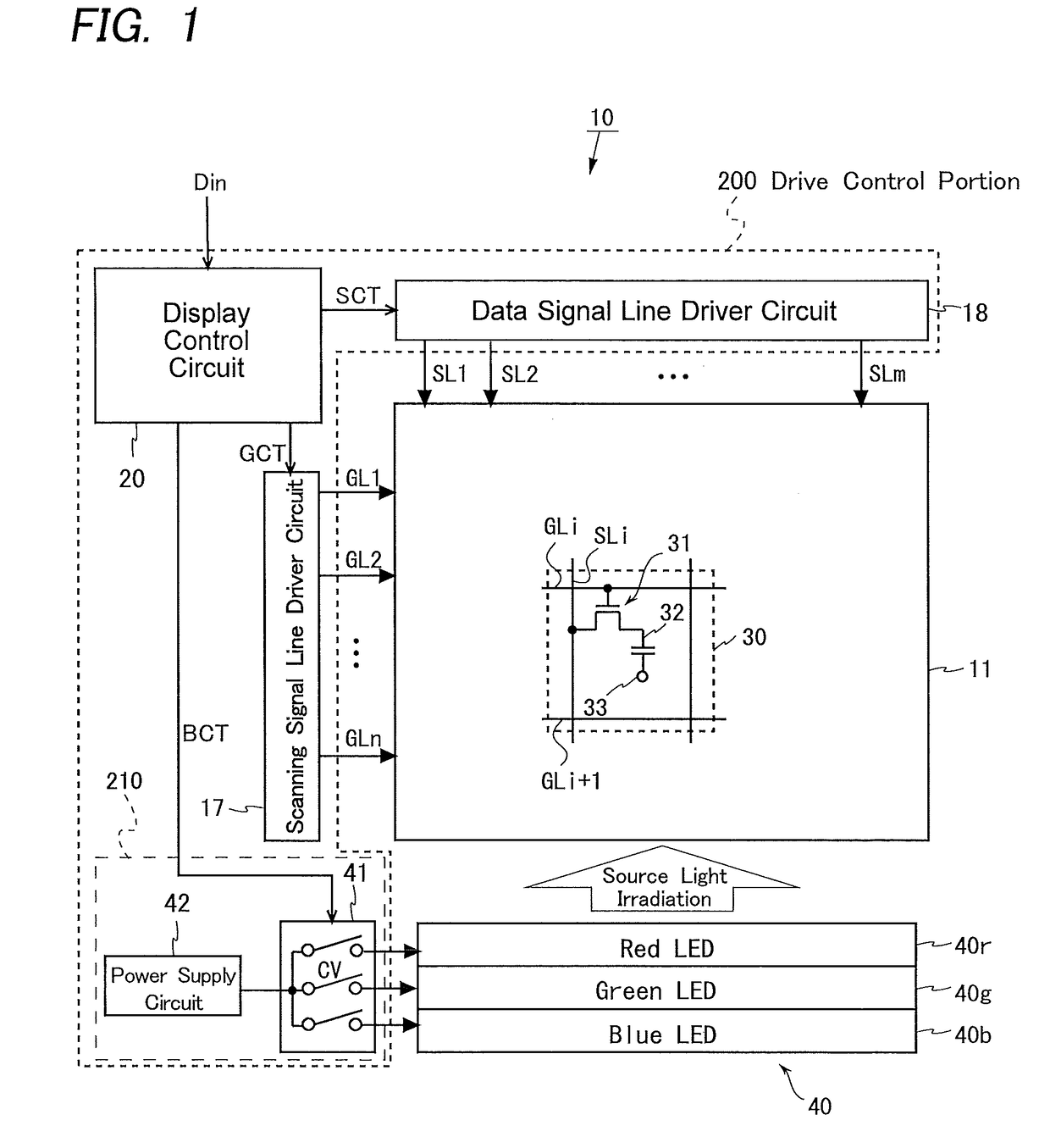 Color image display device and color image display method