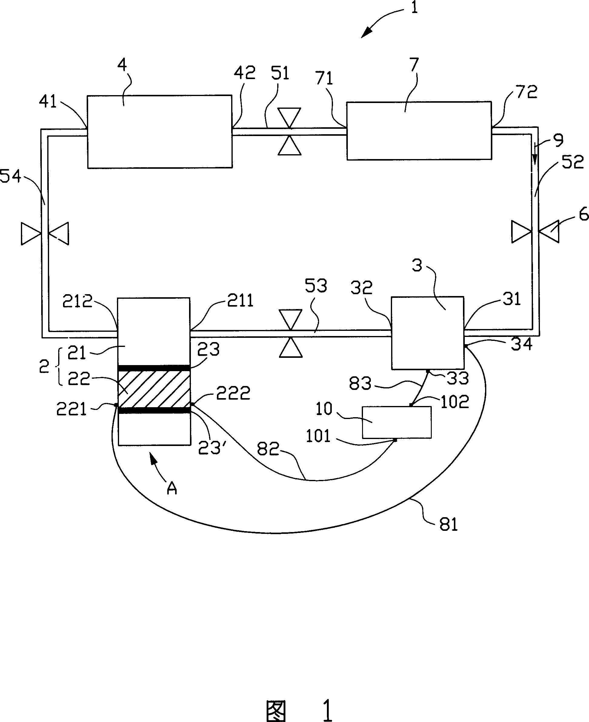 Liquid-cooled radiating system