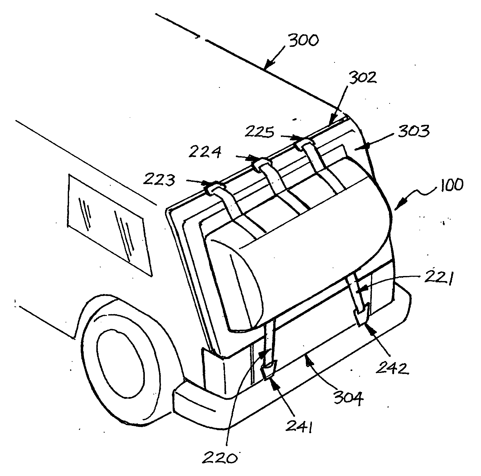 Aerodynamically shaped stowage receptacle for vehicles