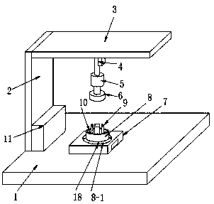 Gear rotating grinding device for automobile steering gear