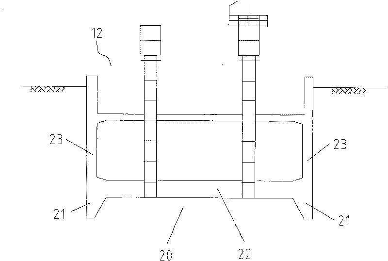 Method for constructing soft soil foundation continuous caisson