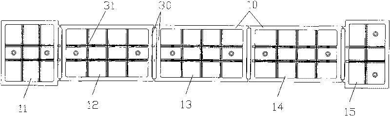 Method for constructing soft soil foundation continuous caisson