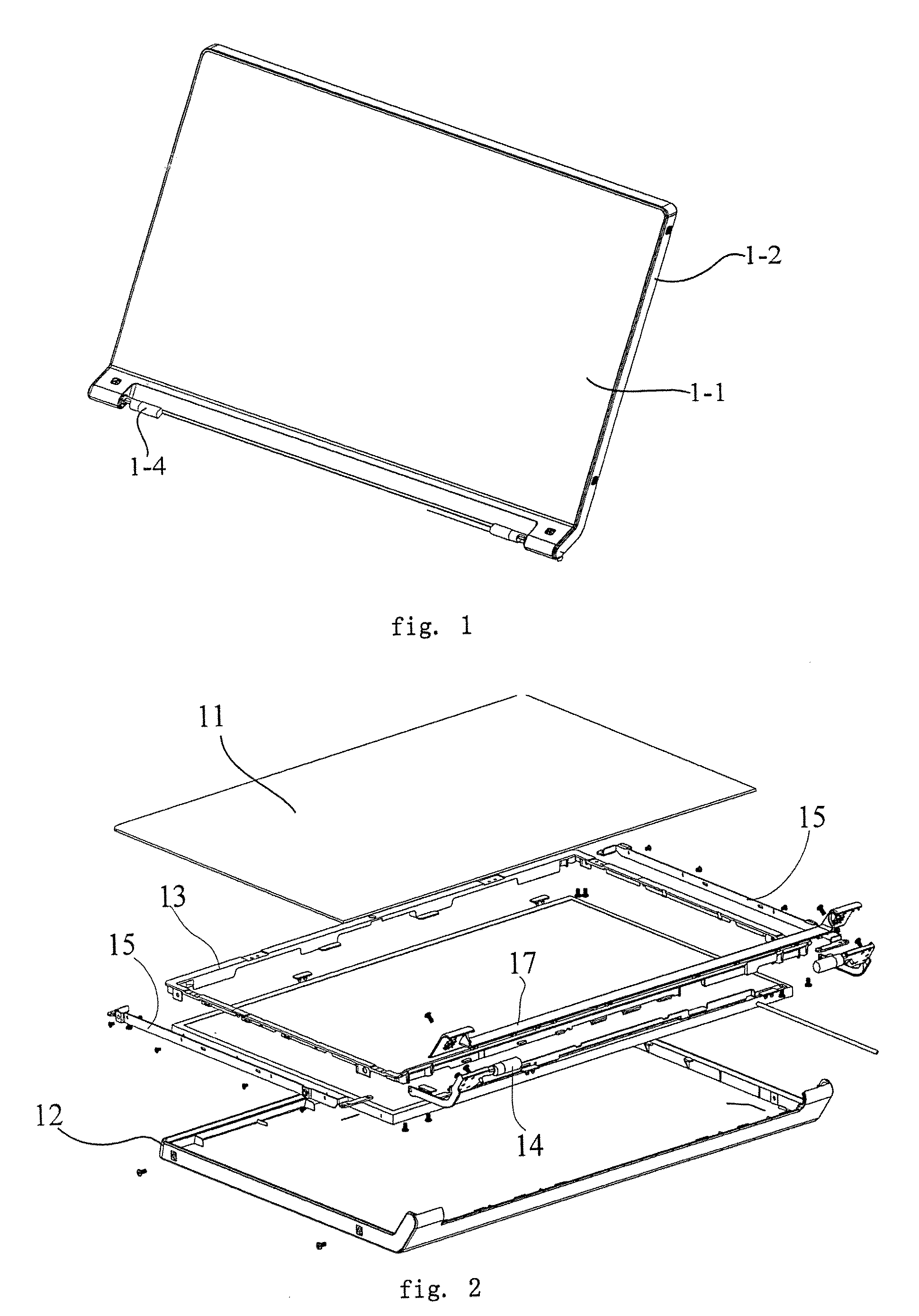 Screen of laptop computer and laptop computer having the same