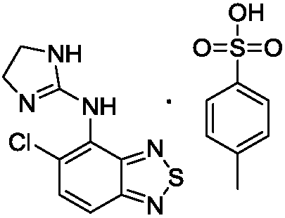 Tizanidine p-toluenesulfonate crystal form A and preparation method and applications thereof